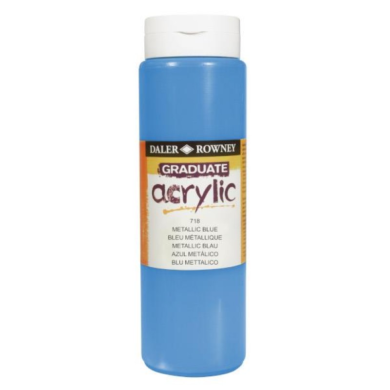 Daler Graduate Acrylic 500ml 718 Metallic Blue