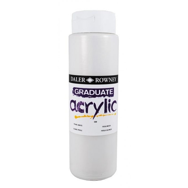 Daler Graduate Acrylic 500ml 020 Pearlescent White