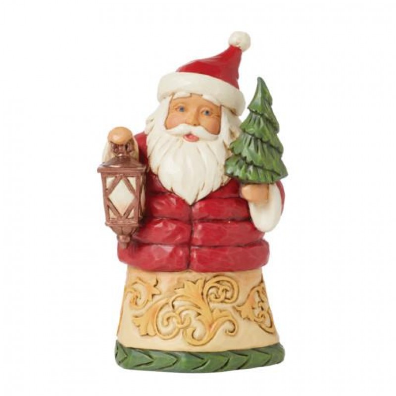 Jim Shore Mini Santa in Puffer Jacket Figurine 9,5cm