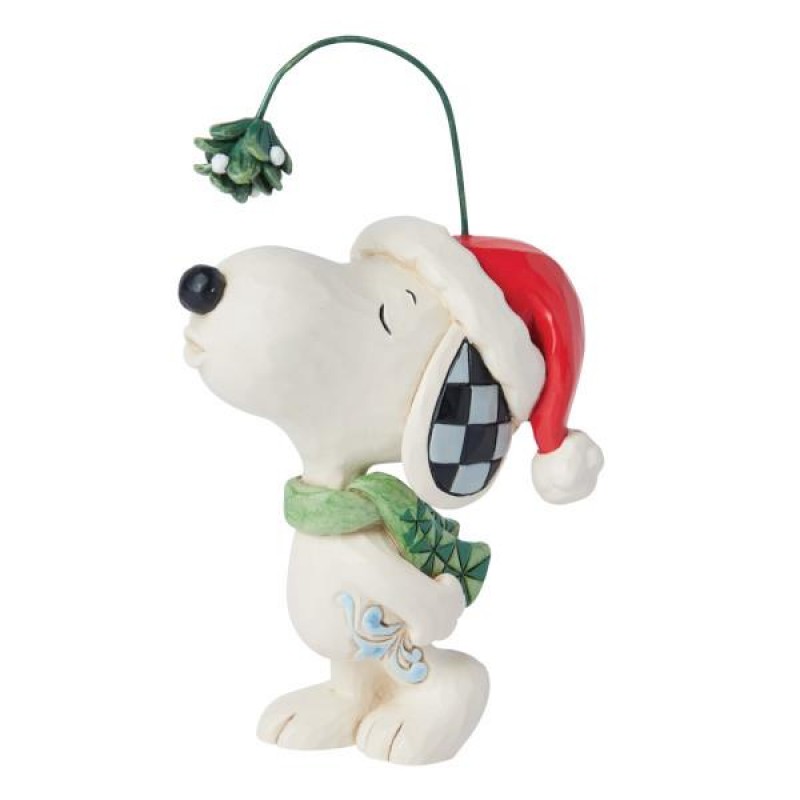 Jim Shore Snoopy Christmas Mistletoe Mini 12cm