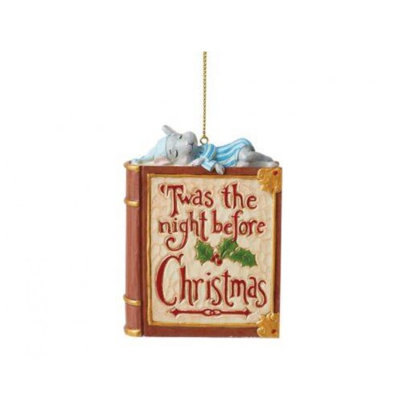 Jim Shore Twas the Night Before Christmas Book Ornament 9cm