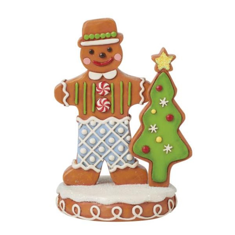 Jim Shore Gingerbread Gent Mini Gingerbread Boy Figurine 12cm