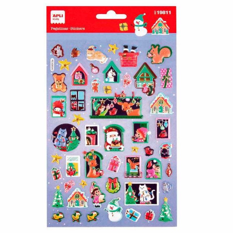 Apli Advent House 52 Christmas stickers