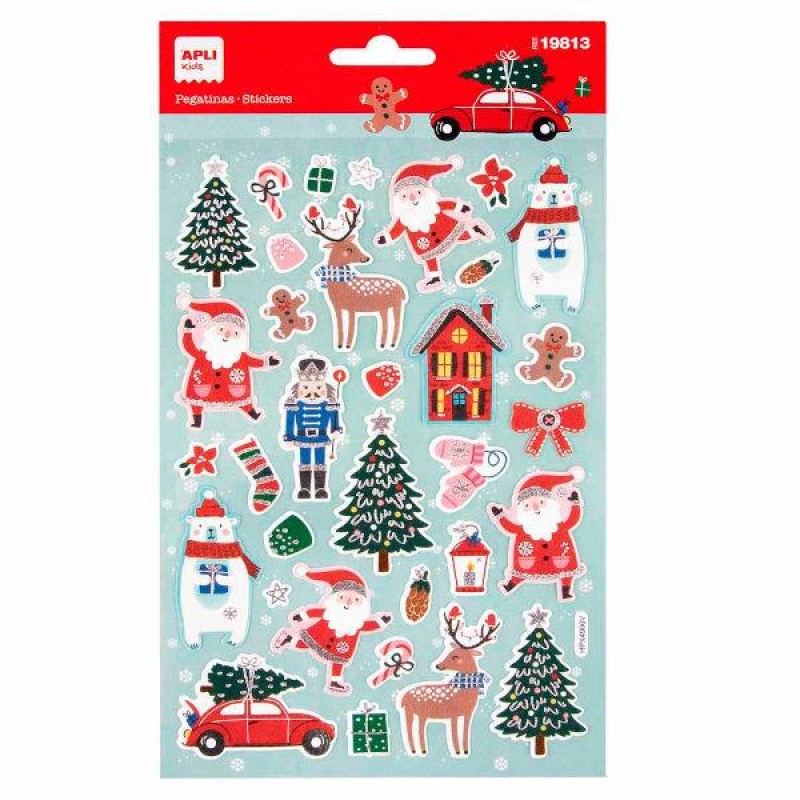 Apli 33 Christmas stickers  Christmas Ski