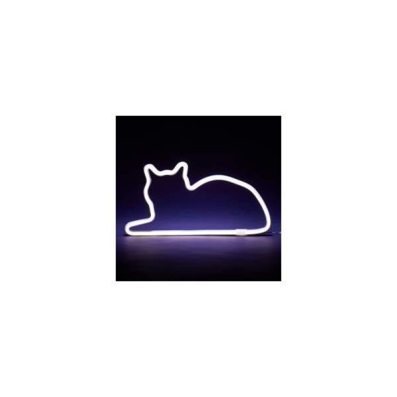 Neon Light Sign Sitting Cat USB/Battery