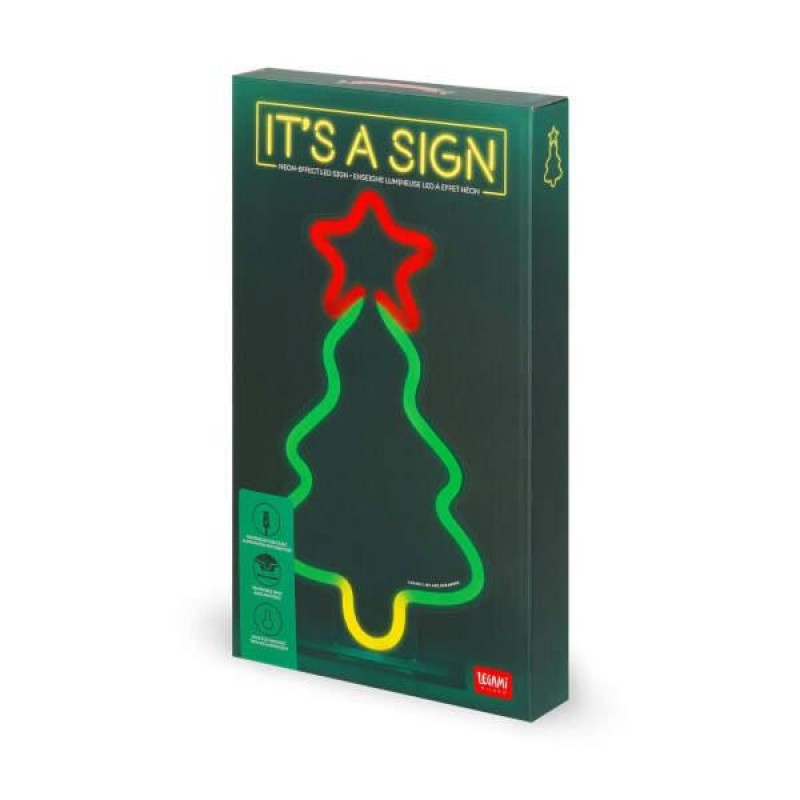 Legami Neon-Effect LED Sign Christmas Tree