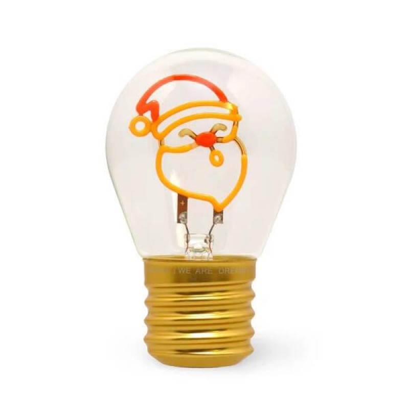 Legami Lightbulb-Shaped Table Lamp - Bulb Fiction Santa Claus