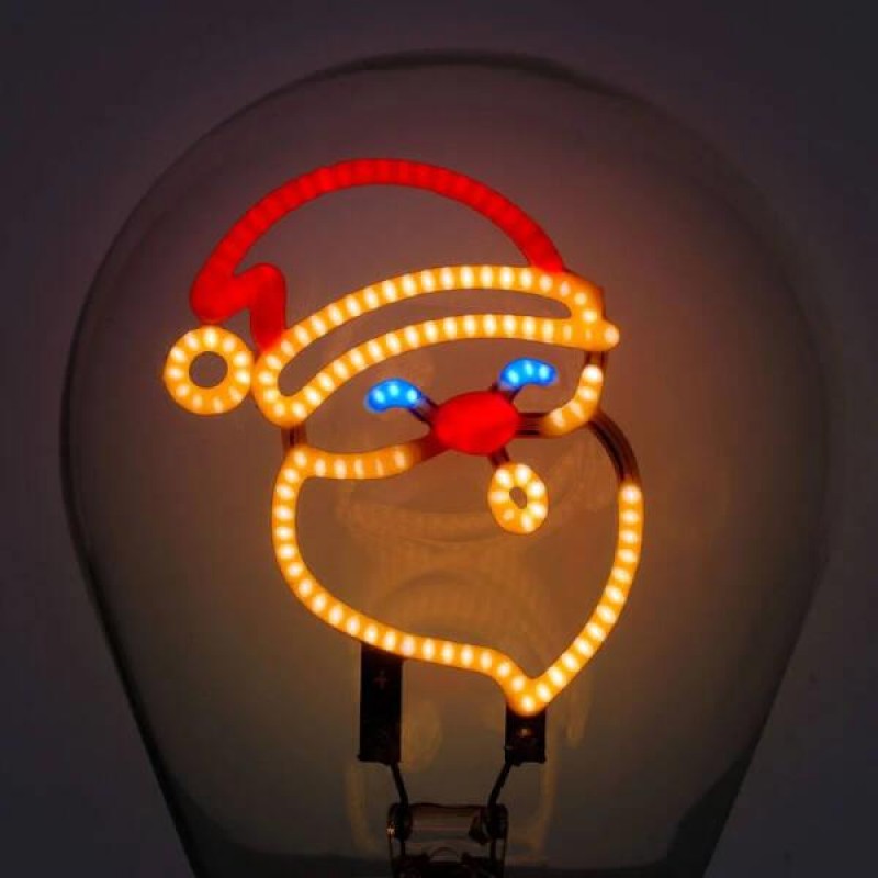 Legami Lightbulb-Shaped Table Lamp - Bulb Fiction Santa Claus