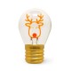 Legami Lightbulb-Shaped Table Lamp - Bulb Fiction Reindeer