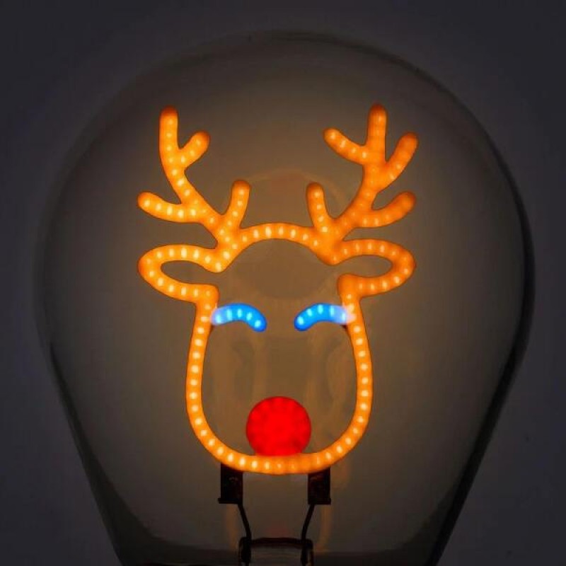 Legami Lightbulb-Shaped Table Lamp - Bulb Fiction Reindeer