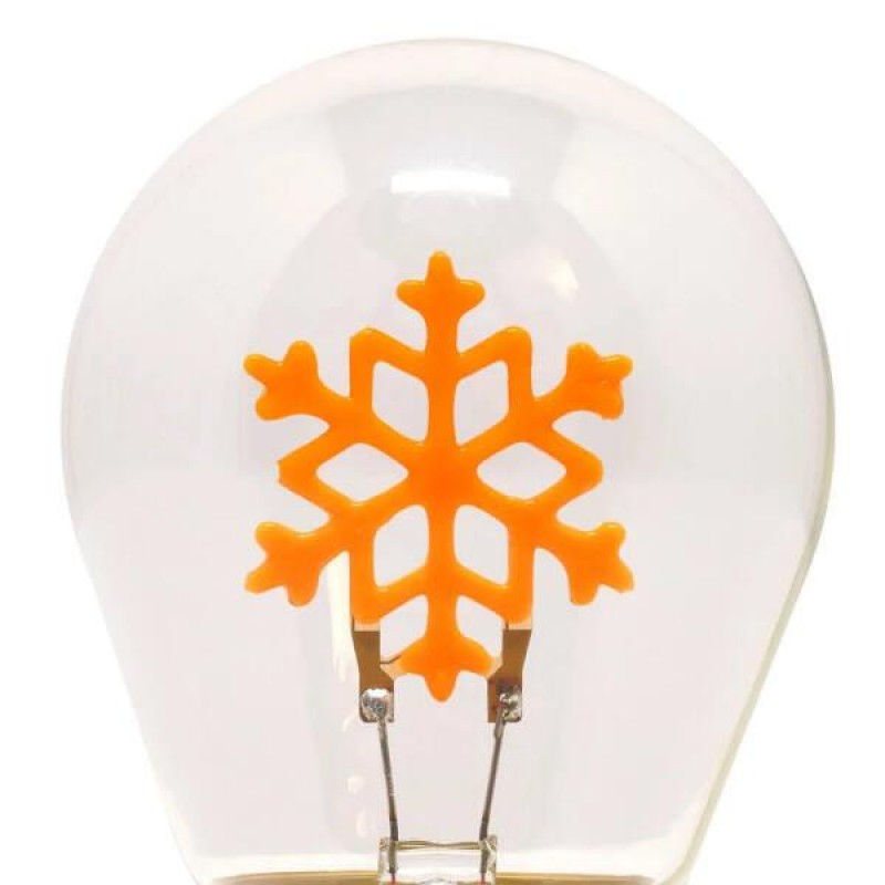 Legami Lightbulb-Shaped Table Lamp - Bulb Fiction Snowflakes