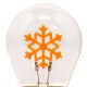 Legami Lightbulb-Shaped Table Lamp - Bulb Fiction Snowflakes