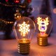 Legami Lightbulb-Shaped Table Lamp - Bulb Fiction Snowflakes