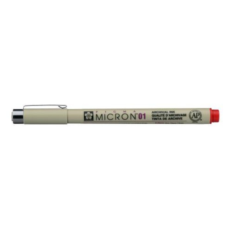 Micron Μαρκαδόρος Λεπτής Γραφής Red 01 - 0.25mm