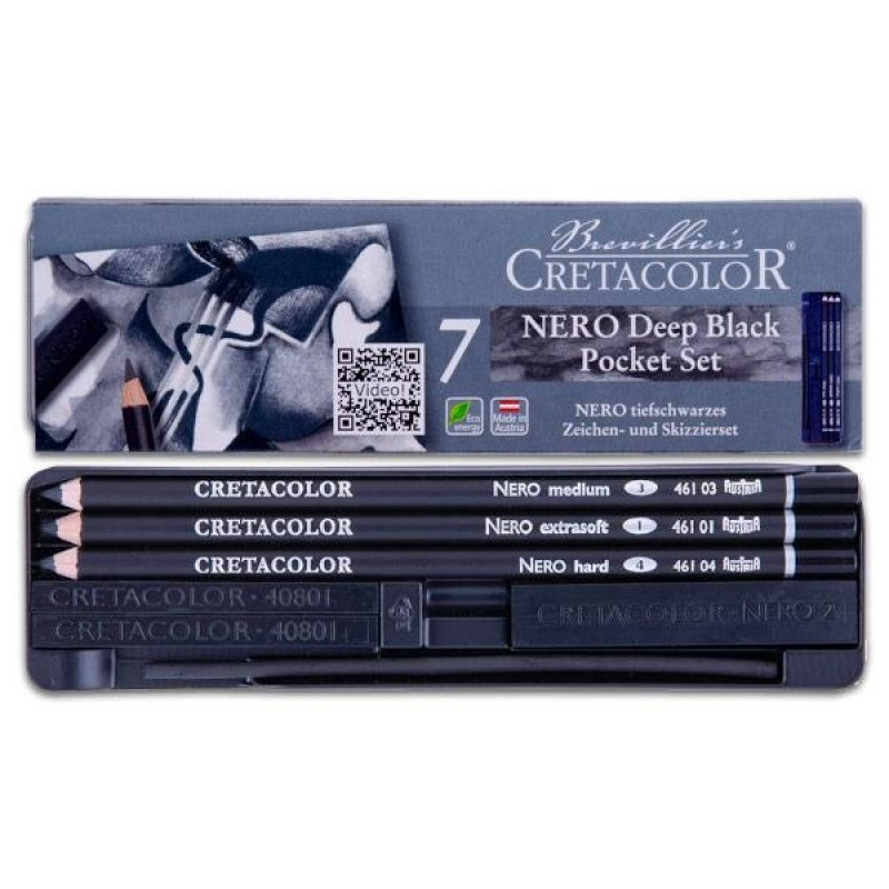 Cretacolor Σετ Nero Deep Black 7τεμ