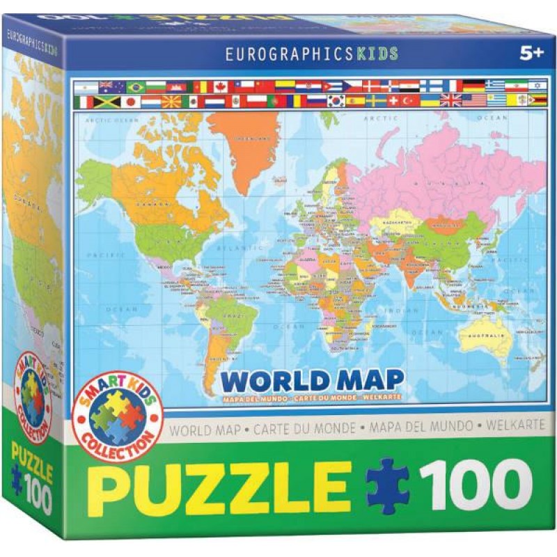 Eurographics 100τεμ Παζλ World Map