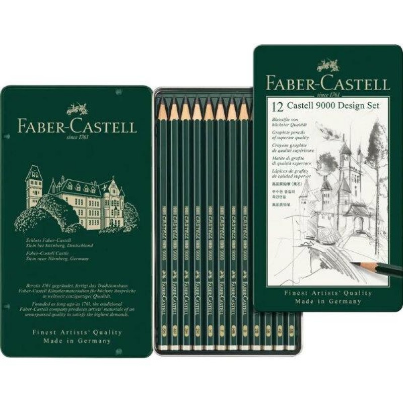 Faber Castell 9000 Σετ 12 Μολύβια Σχεδίου