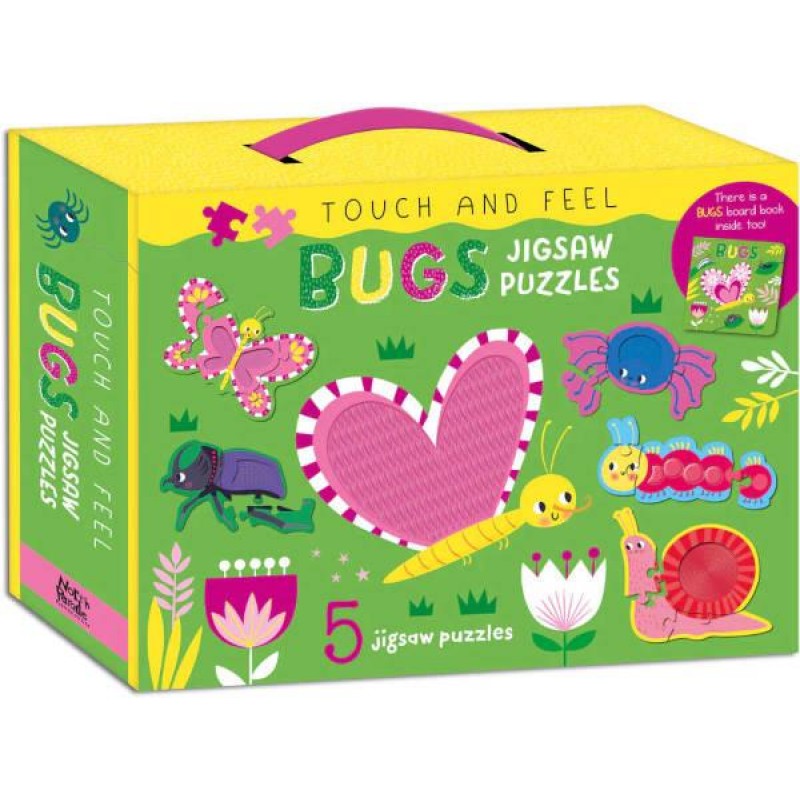 Touch and Feel Puzzle and Board Book Set - Bugs