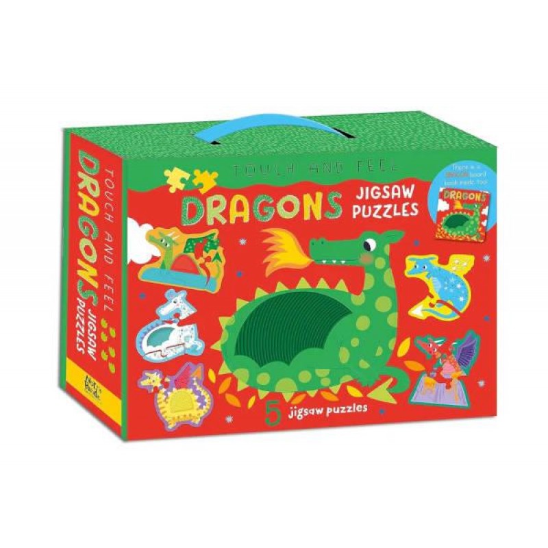 Touch and Feel Puzzle and Board Book Set - Dragons