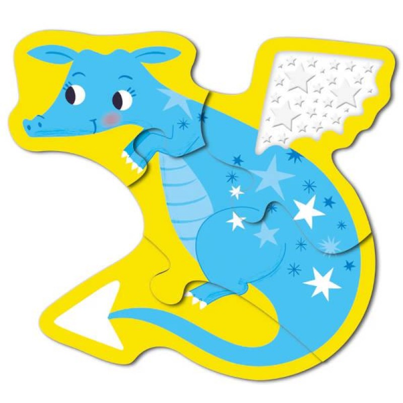 Touch and Feel Puzzle and Board Book Set - Dragons