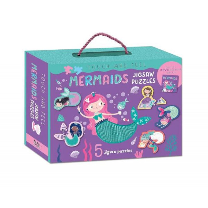 Touch and Feel Puzzle and Board Book Set - Mermaids