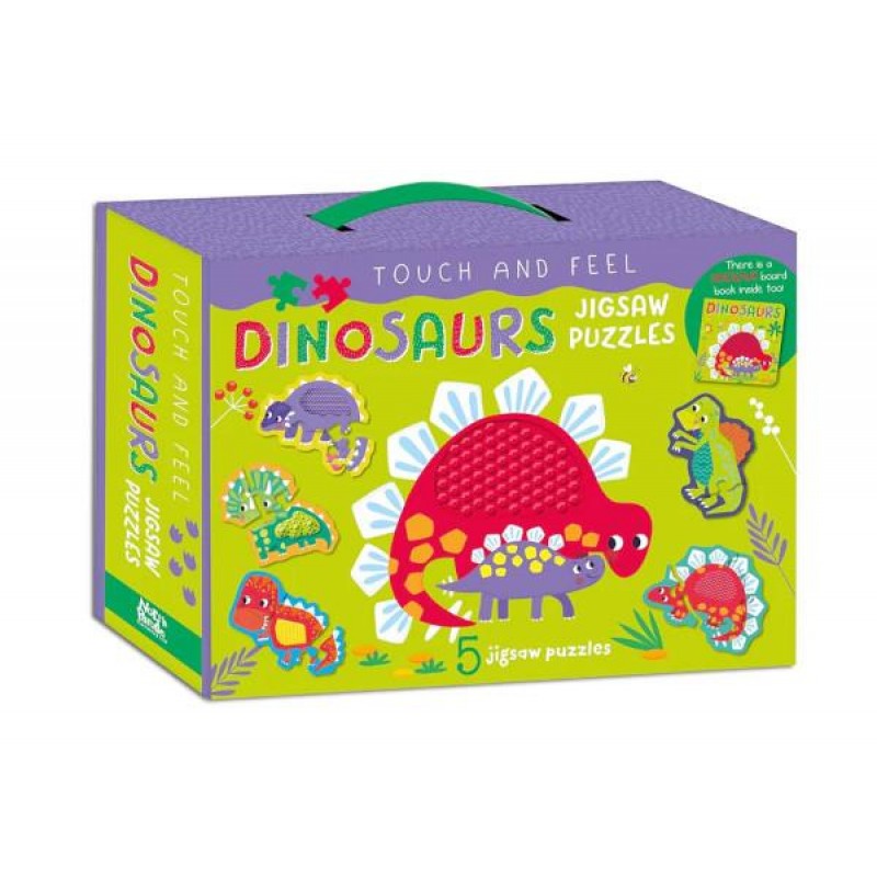 Touch and Feel Puzzle and Board Book Set - Dinosaurs