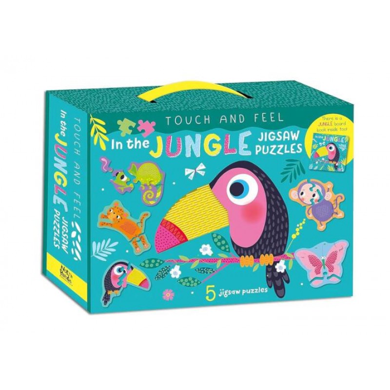 Touch and Feel Puzzle and Board Book Set - In The Jungle