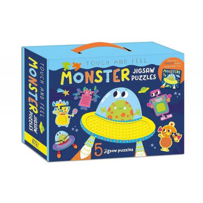 Touch and Feel Puzzle and Board Book Set - Monsters