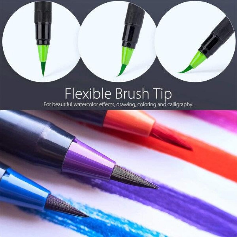 Ohuhu Watercolor Brush Markers Σετ 25 Μαρκαδόρων Brush