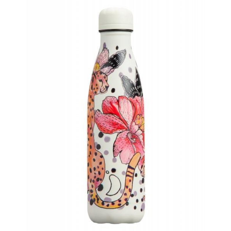 Chillys Bottle 500ml Tropical Cheetah Jungle