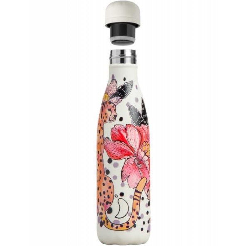 Chillys Bottle 500ml Tropical Cheetah Jungle