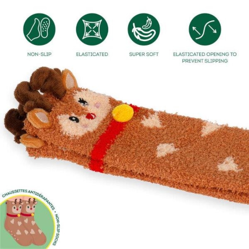 Legami Non-Slip Adult Socks  Its a Match! Reindeer