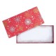 Artebene Christmas Snowflakes Red Flat Gift Box 21.7x10.6x2.2cm