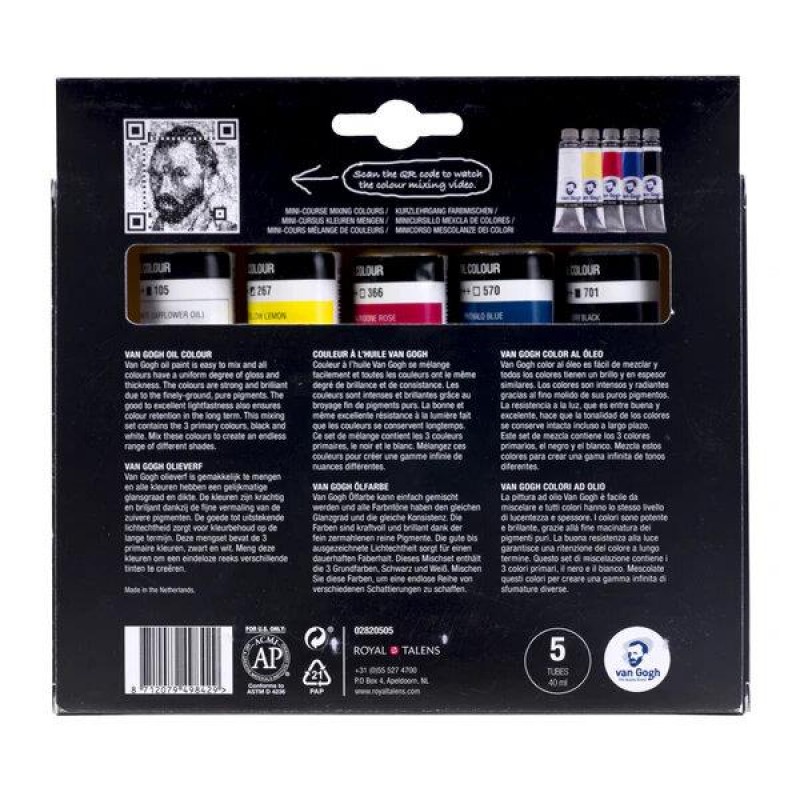 Talens Σετ Van Gogh Oil Colours 5x40ml