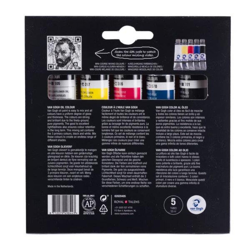 Talens Σετ Van Gogh Oil Colours 5x20ml