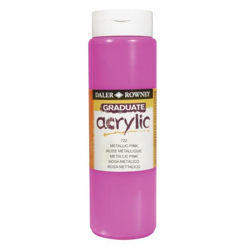 Daler Graduate Acrylic 500ml 720 Metallic Pink