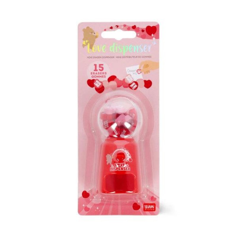 Legami Mini Eraser Dispenser Love