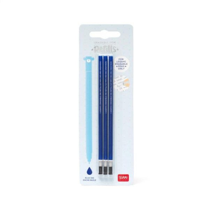 Legami Σετ 3 Ανταλλακτικά για Στυλό Erasable Gel Pen Blue