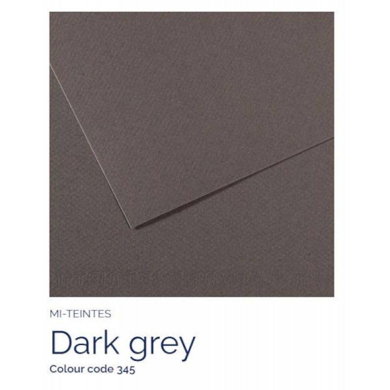 Mi-Teintes A4 21x29,7cm 160gr 345 Dark grey