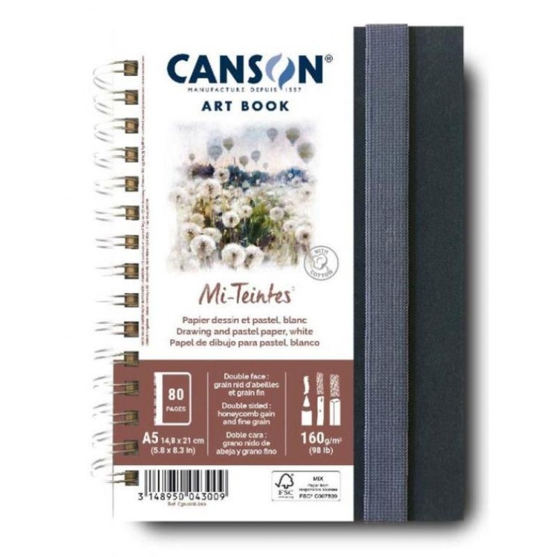 Canson Artbook Spiral Mi-Teintes 160gr A5 40 φύλλα