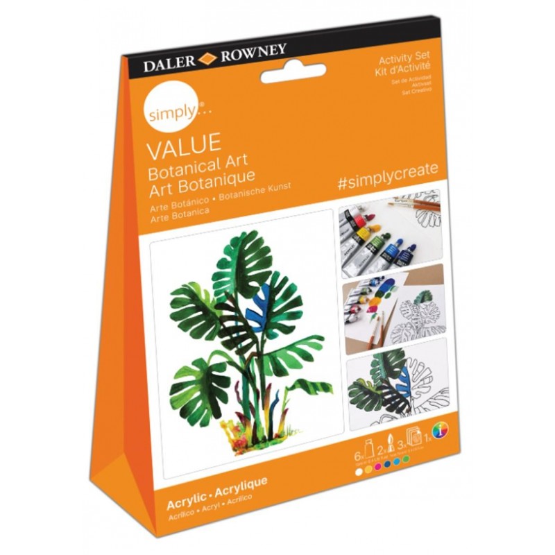 Daler Simply Acrylic activity set Botanical Art