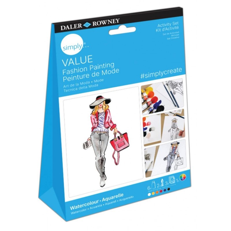 Daler Simply Watercolour activity set Fashion Painting