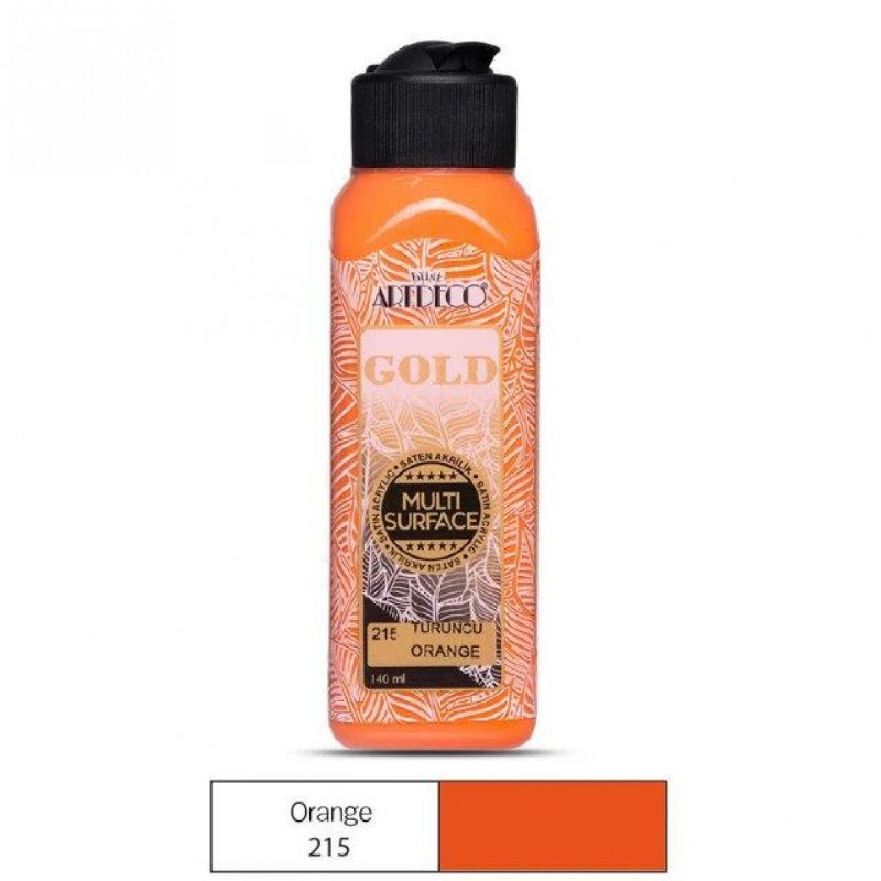 Artdeco Gold 140ml Ακρυλικό Multi Surface Orange 215