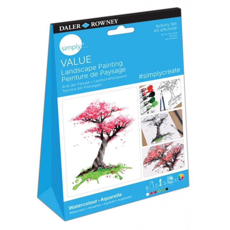 Daler Simply Watercolour activity set Landscape Painting