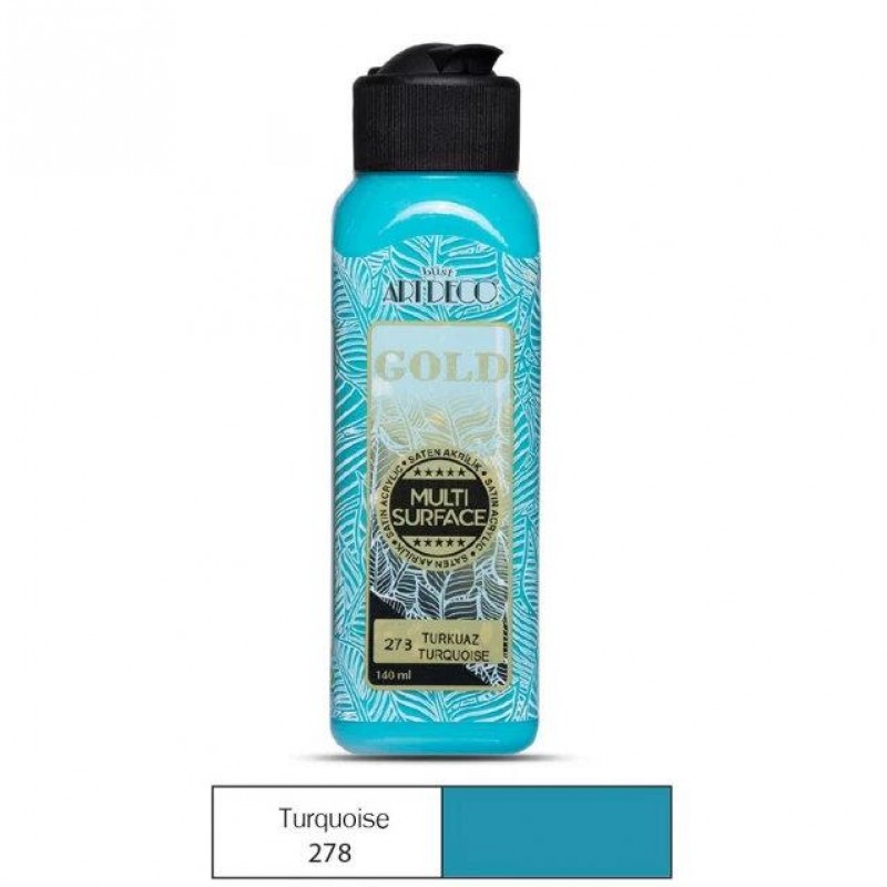 Artdeco Gold 140ml Ακρυλικό Multi Surface Turquoise 278