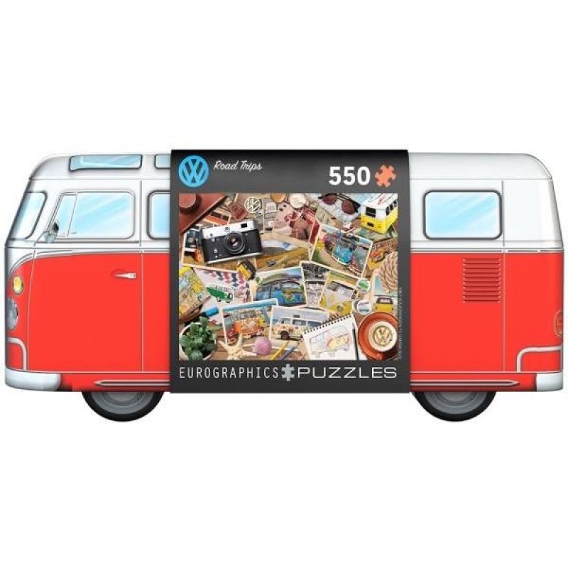 Eurographics 550τεμ Παζλ Vw Bus Road Trips σε Μεταλλικό Κουτί