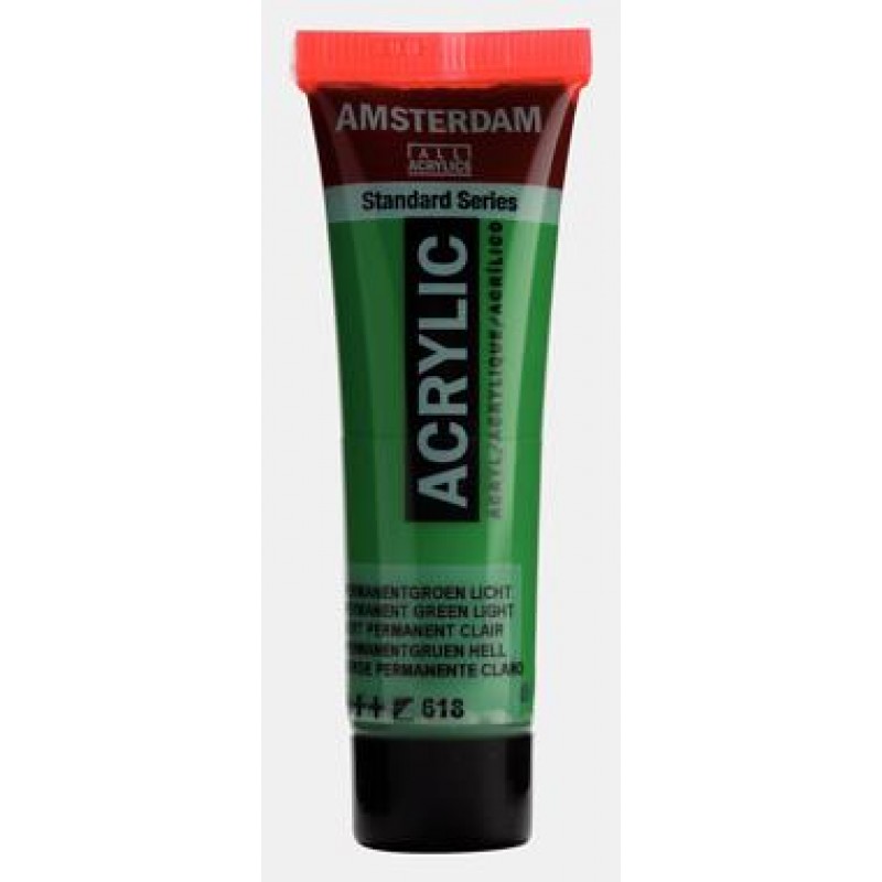 Amsterdam Acrylic 20ml 618 Permanent Green Light