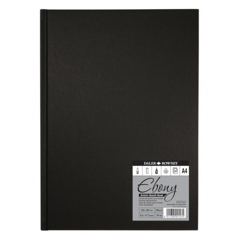 Daler Ebony Sketchbook A4 150g 62p