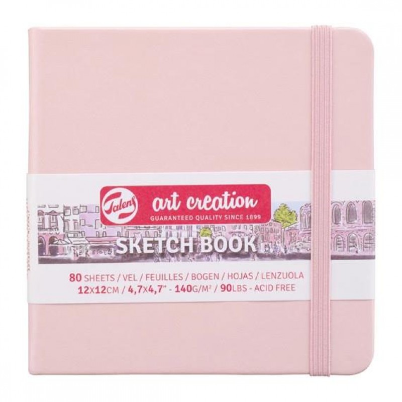 Art Creation Sketch Book 12x12cm 140g 80p Pastel Pink