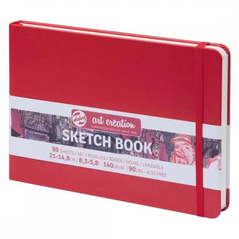 Art Creation Sketch Book A5 (14.8x21cm) Landscape 140gr 80p Red